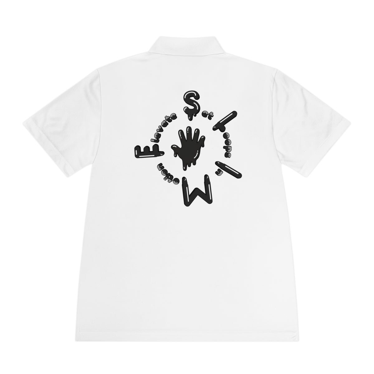 Men's Black Slime Sircle Sport Polo Shirt