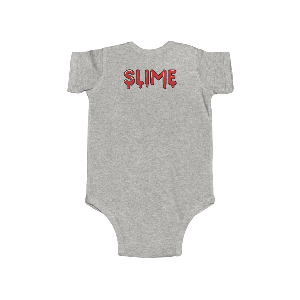 The Slime Shop Infant Fine Jersey Bodysuit — Light Blue / Red Slime In 5