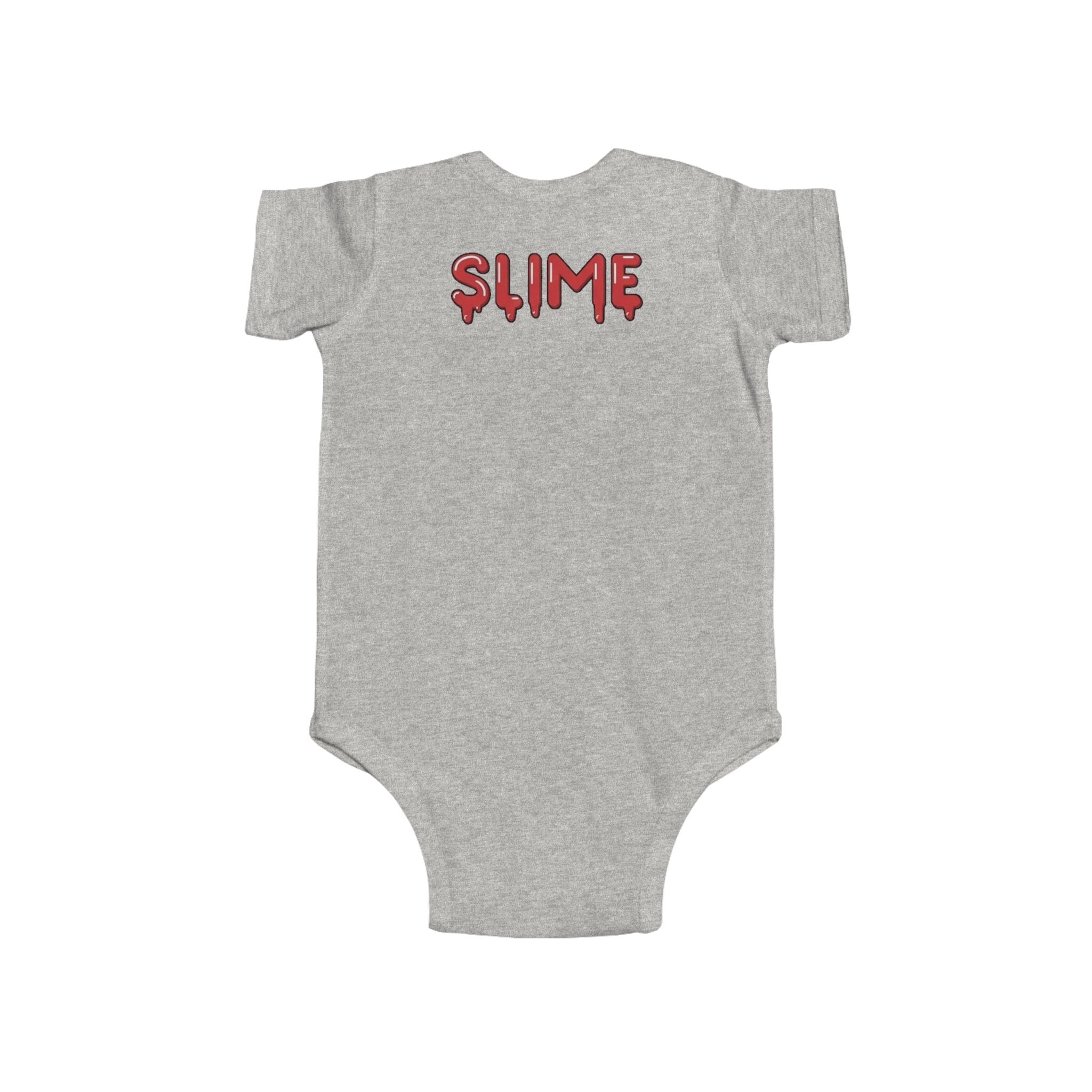 The Slime Shop Infant Fine Jersey Bodysuit — Light Blue / Red Slime In 5