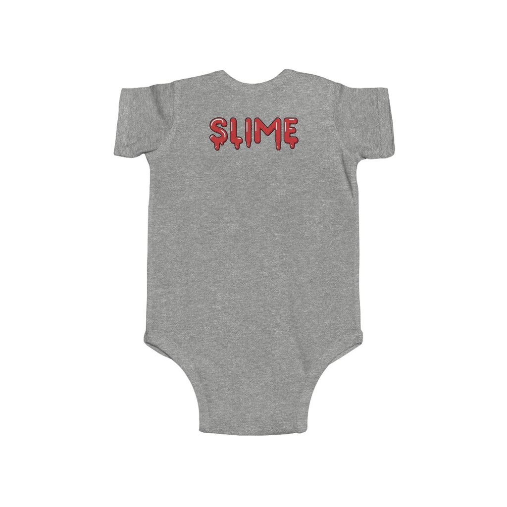 The Slime Shop Infant Fine Jersey Bodysuit — Light Blue / Red Slime In 5