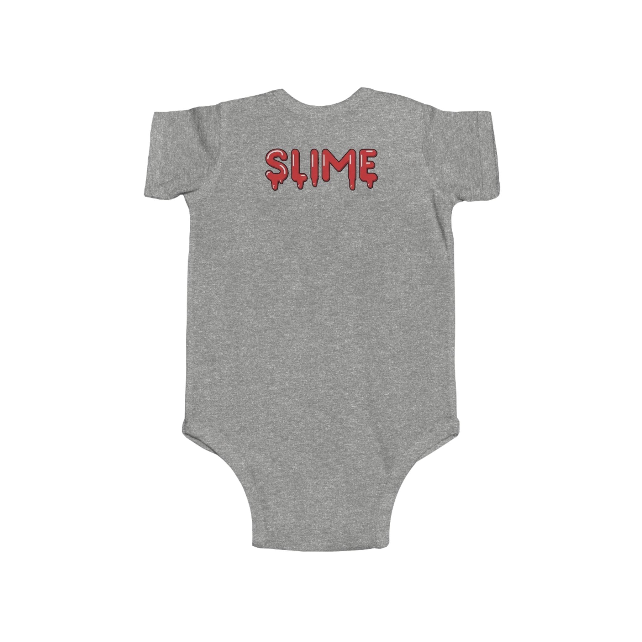 The Slime Shop Infant Fine Jersey Bodysuit — Light Blue / Red Slime In 5