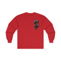 The Slime Shop Ultra Cotton Long-Sleeve Tee — Irish Green / Black Slime Sircle