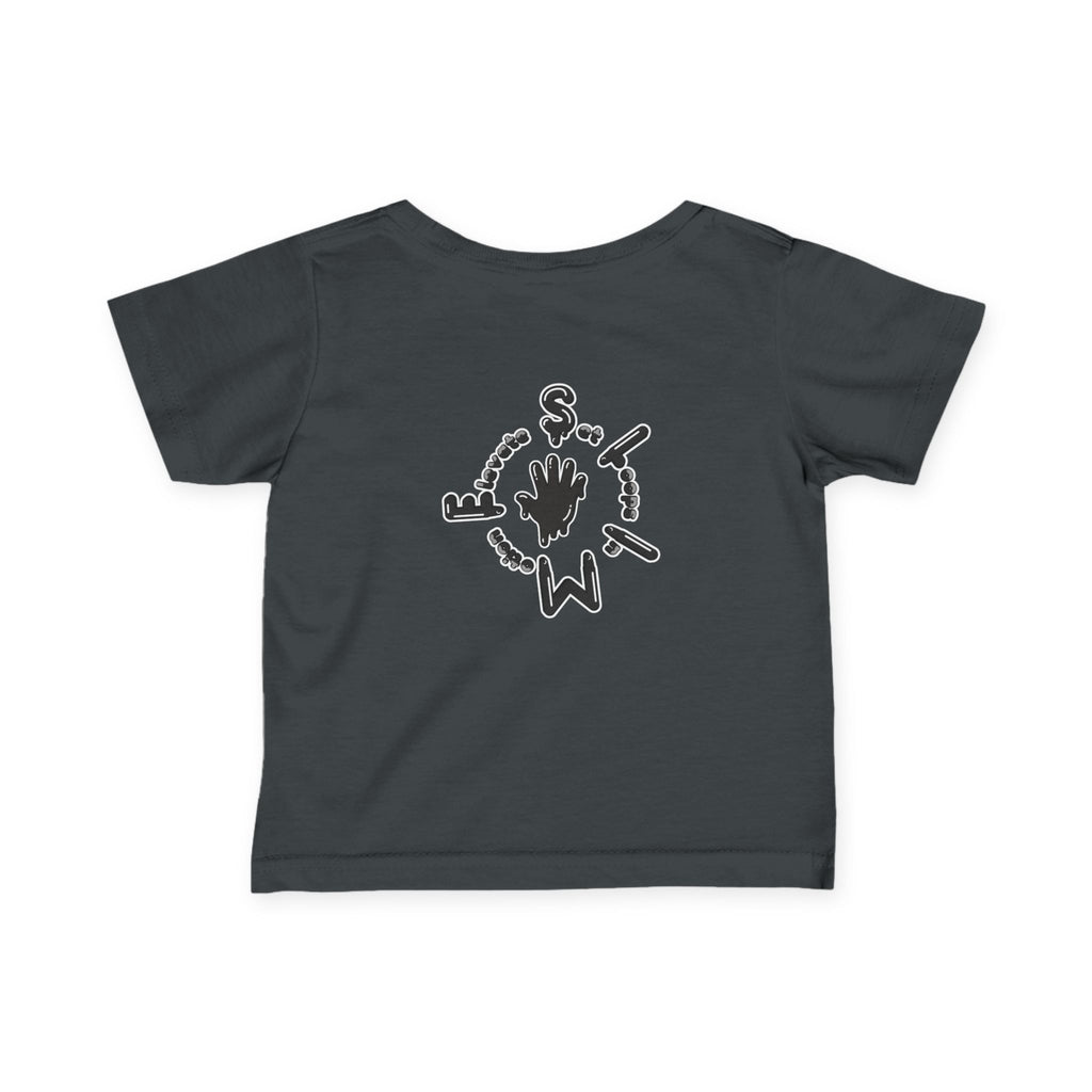 Infant Black/Slime Fine Jersey Tee