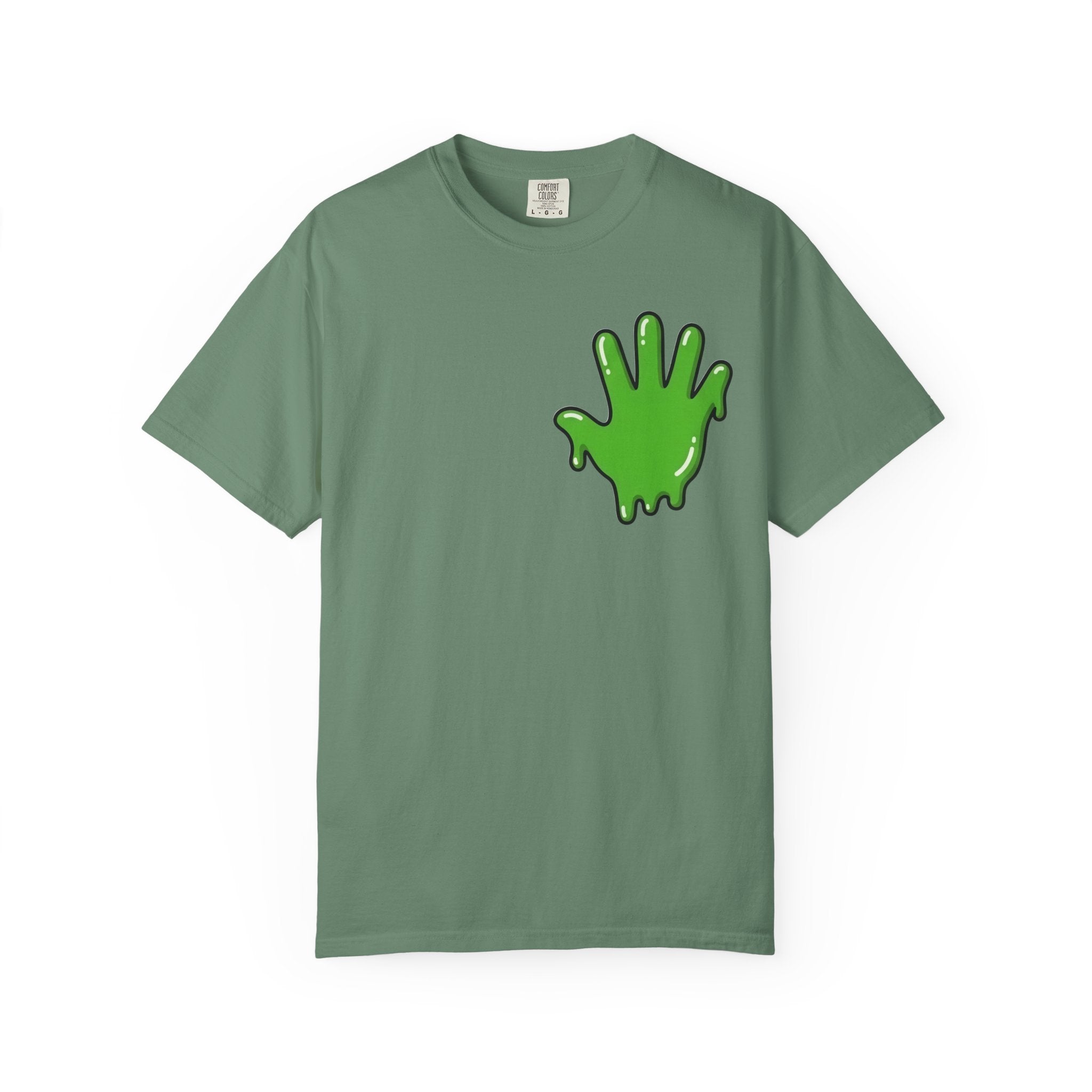 The Slime Shop Signature Tee — White / Green Slime In 5