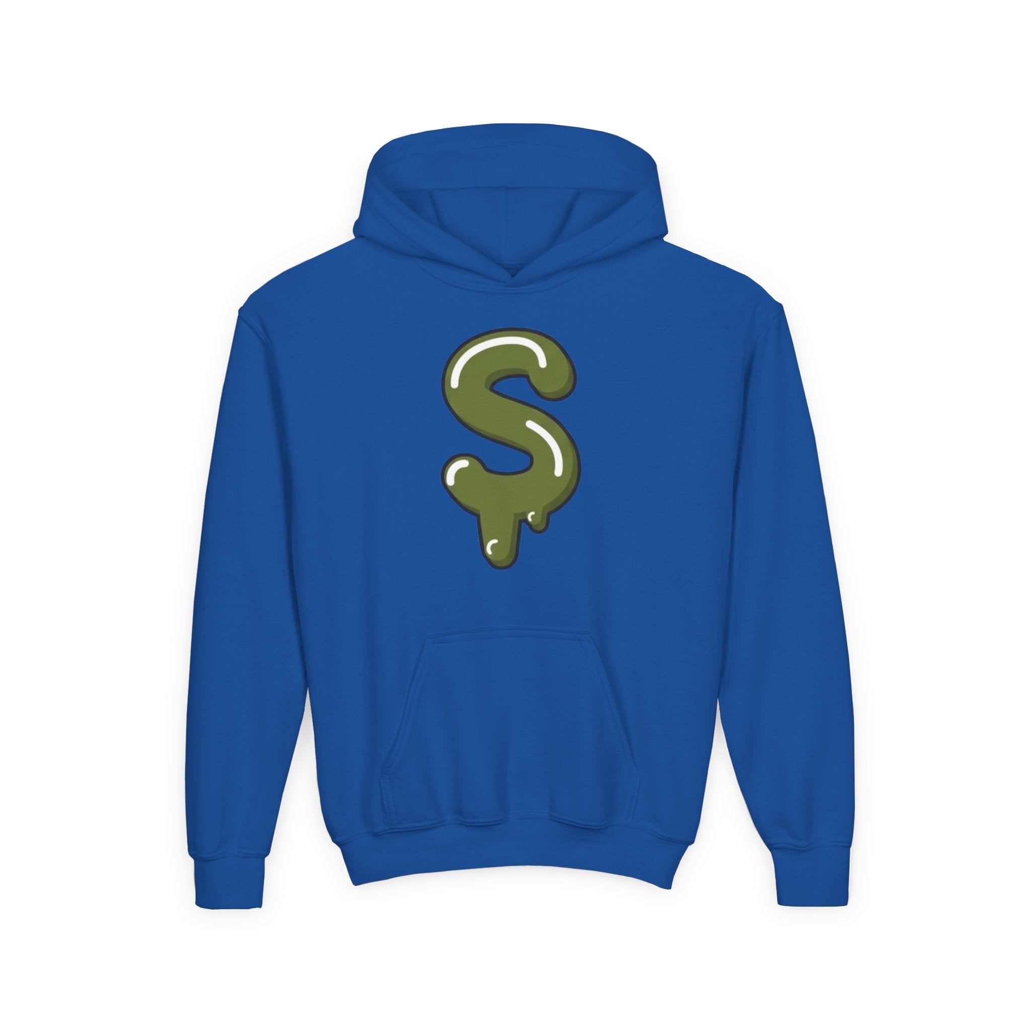 The Slime Shop Youth Hoodie — Red / Army Green Slime $