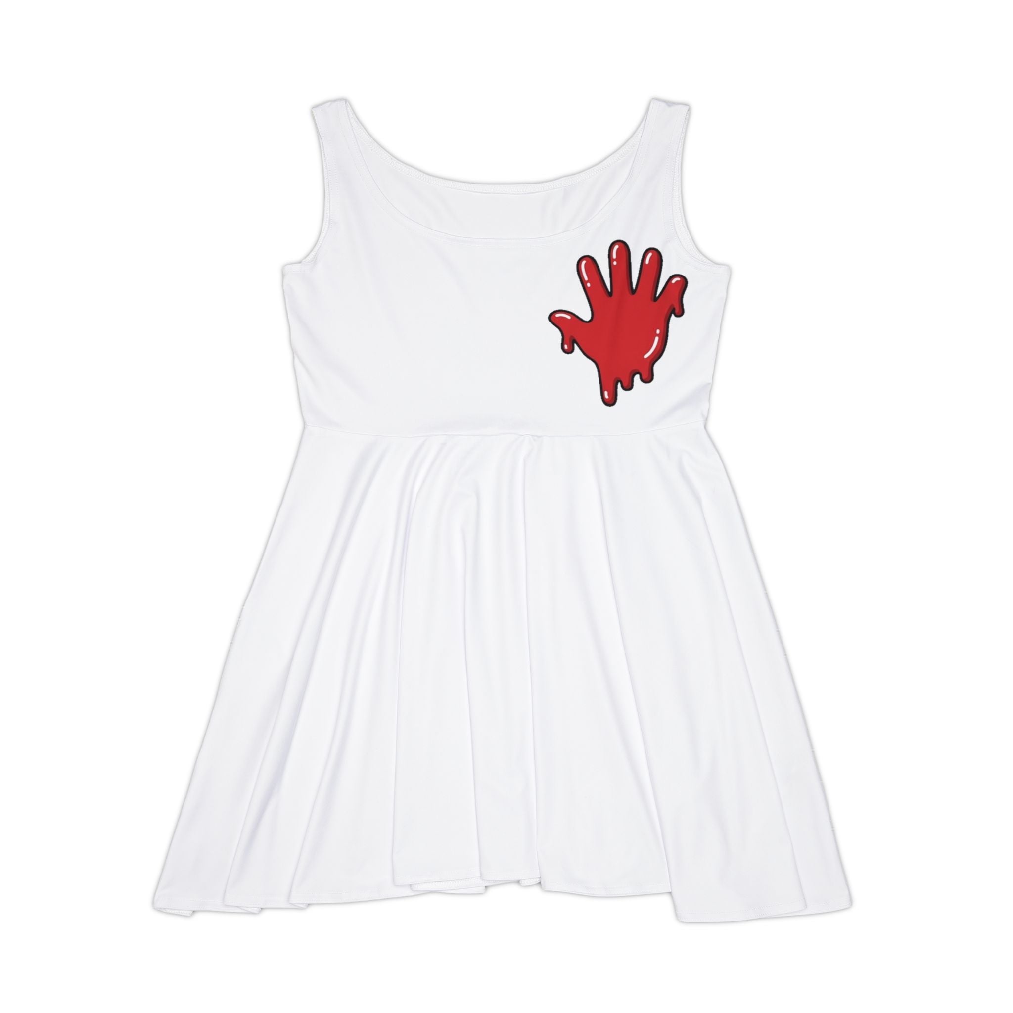 The Slime Shop Women's Skater Dress — White / Red Slime In 5