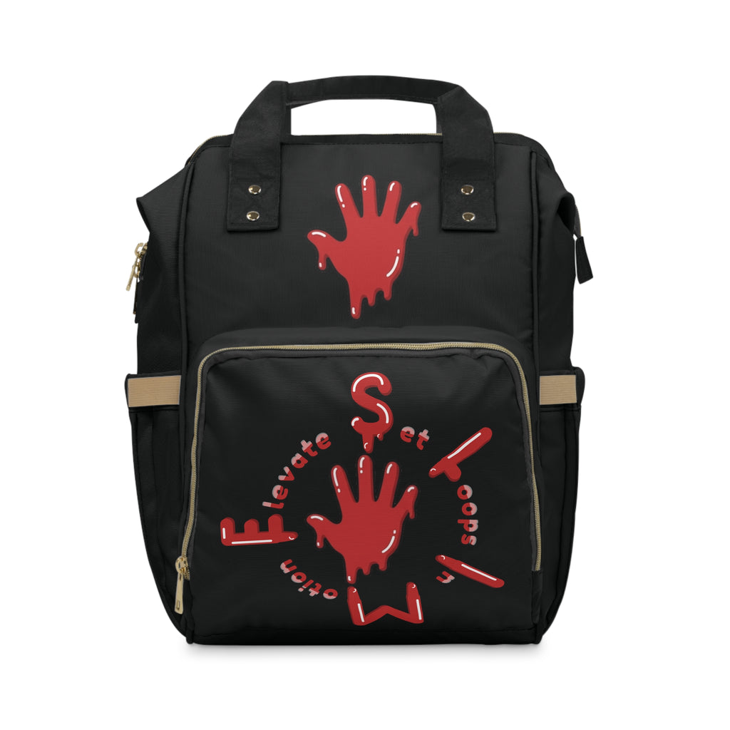 The Slime Shop Diaper Backpack — Black / Red Slime Sircle