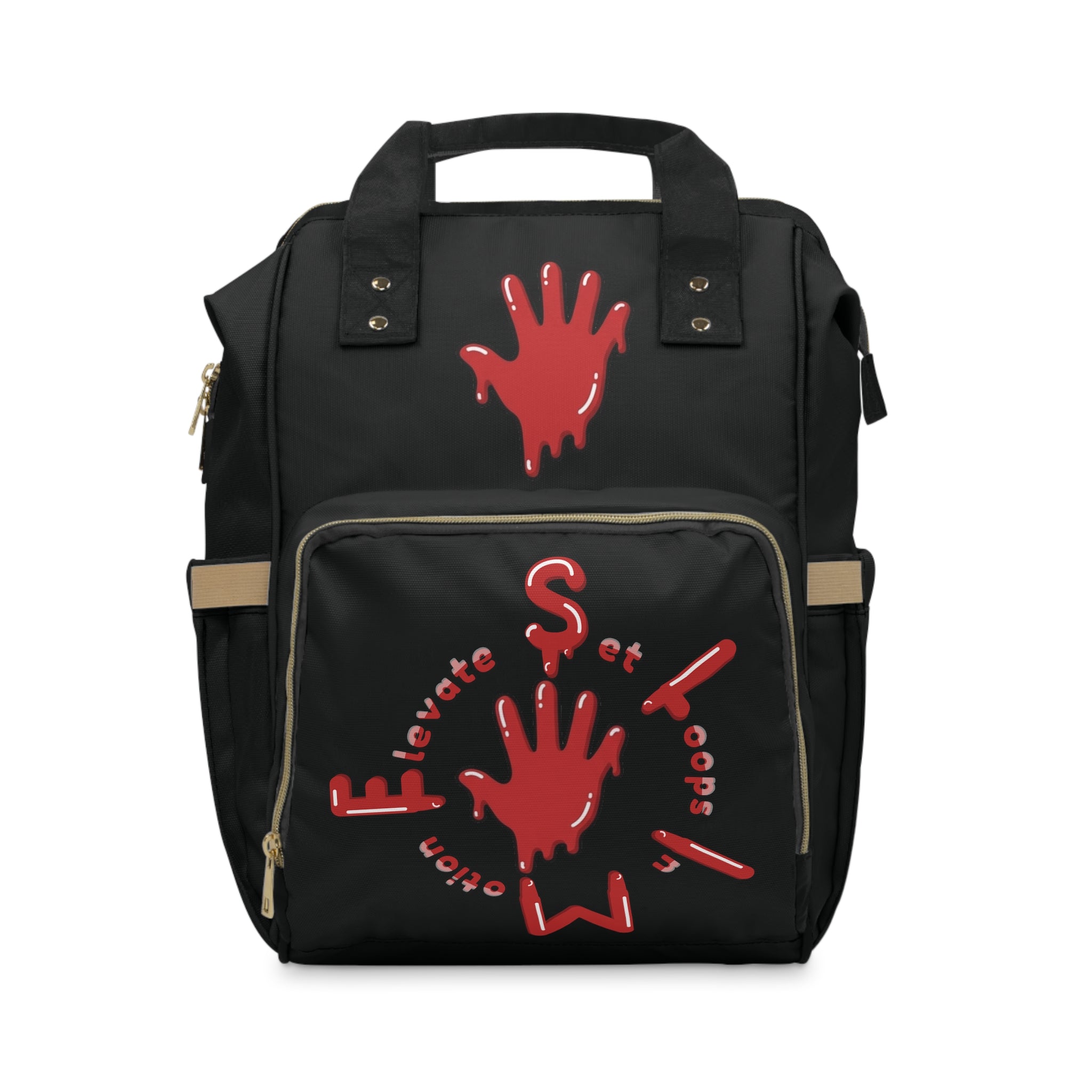 The Slime Shop Diaper Backpack — Black / Red Slime Sircle