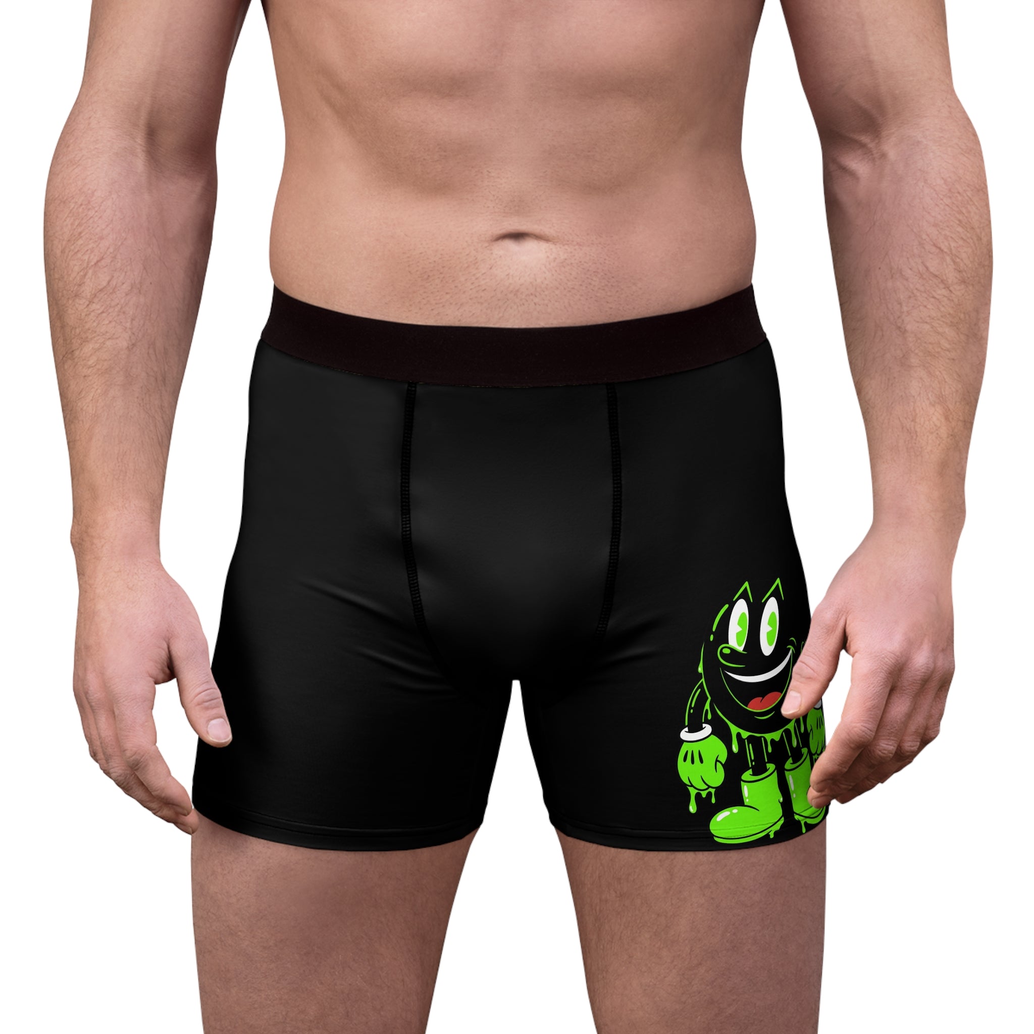 The Slime Shop Men's Boxer Briefs — Black / Green Slimeman Gzzz (AOP)