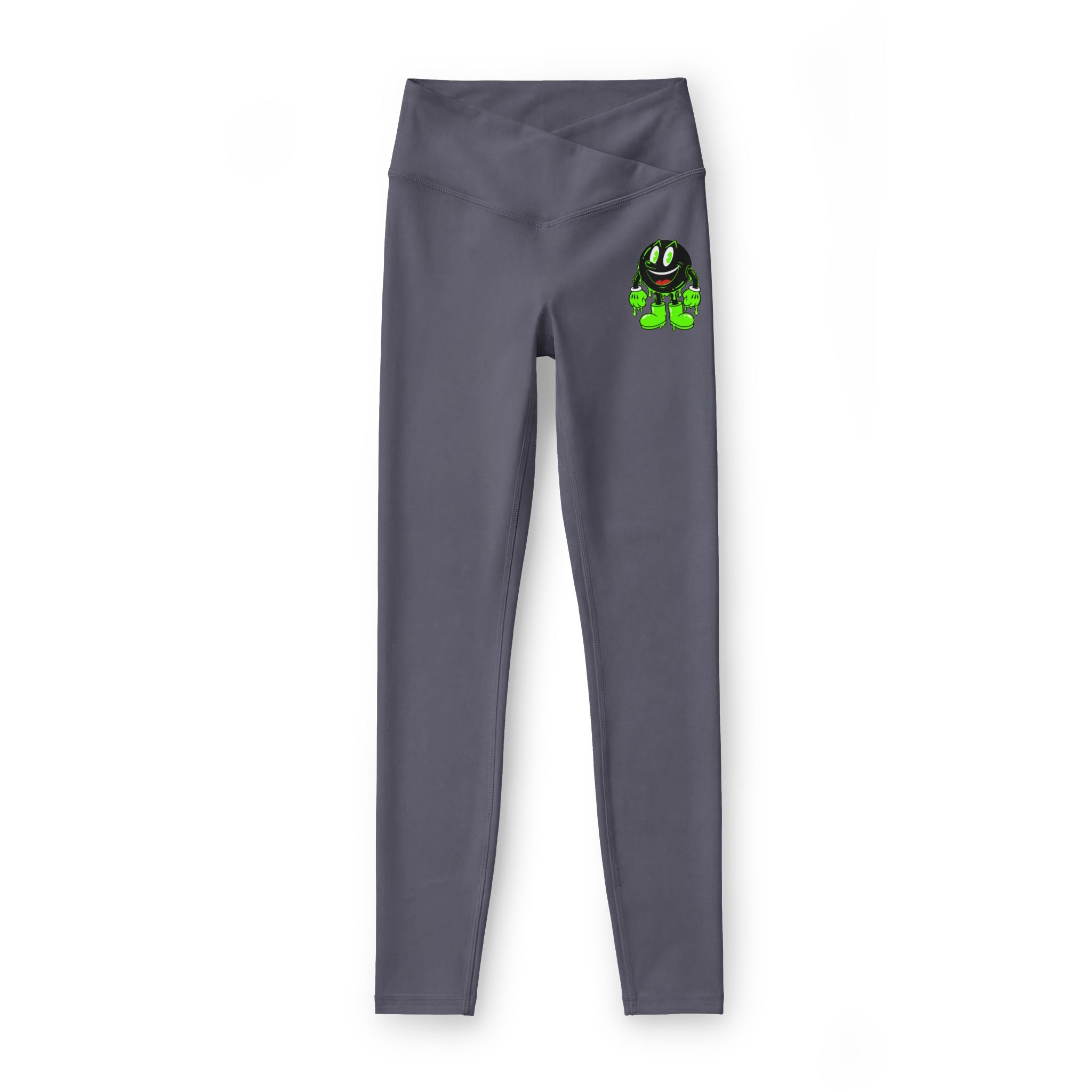 The Slime Shop Women's Luxe Leggings — Black / Green Slimeman Gzzz