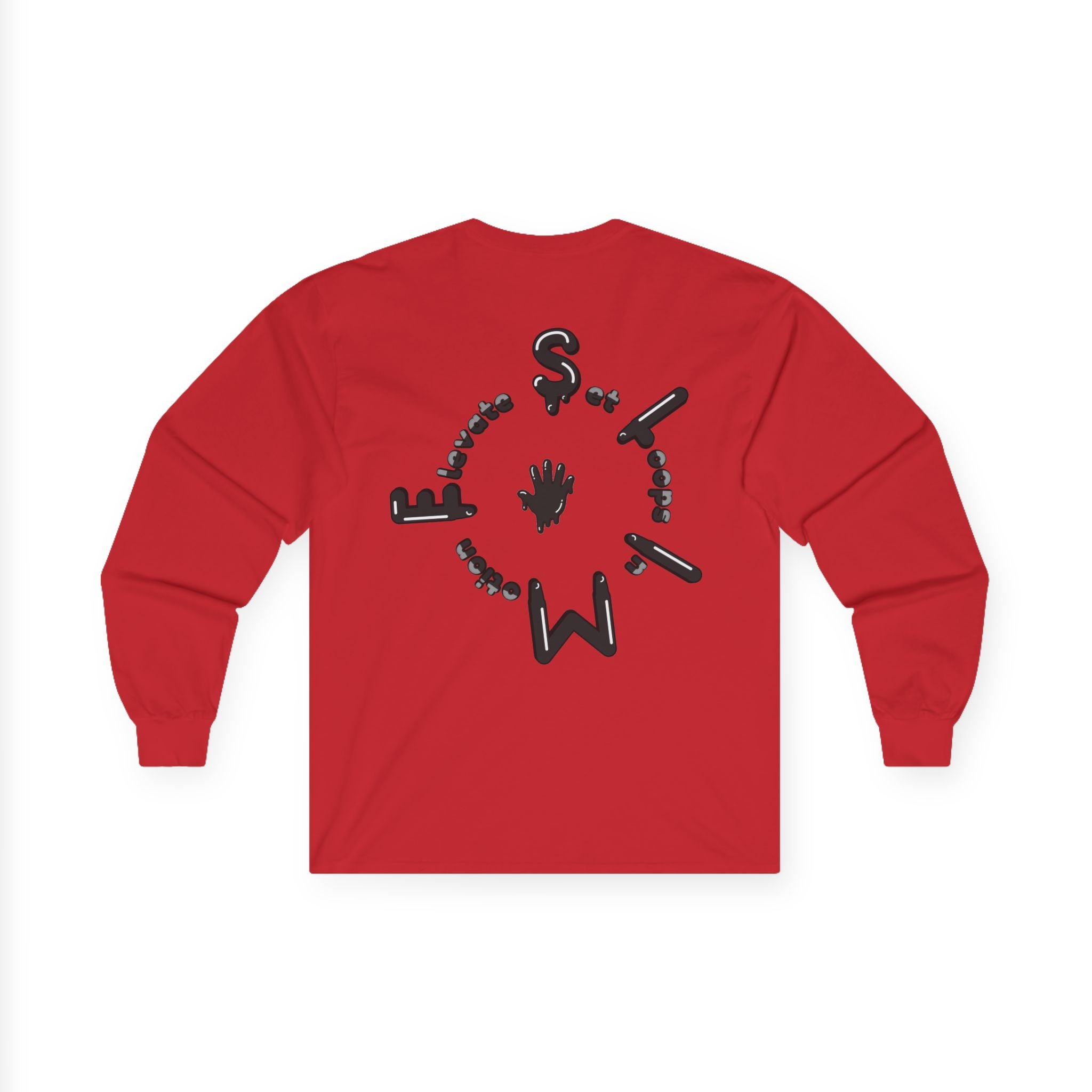 The Slime Shop Ultra Cotton Long-Sleeve Tee — Irish Green / Black Slime Sircle