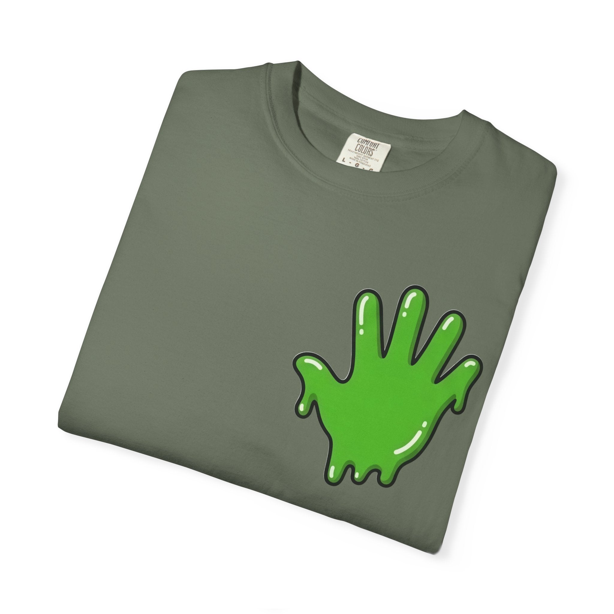 The Slime Shop Signature Tee — White / Green Slime In 5