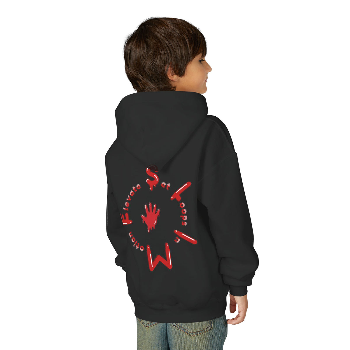 Red Slime Sircle Youth Heavy Blend Hooded Sweatshirt