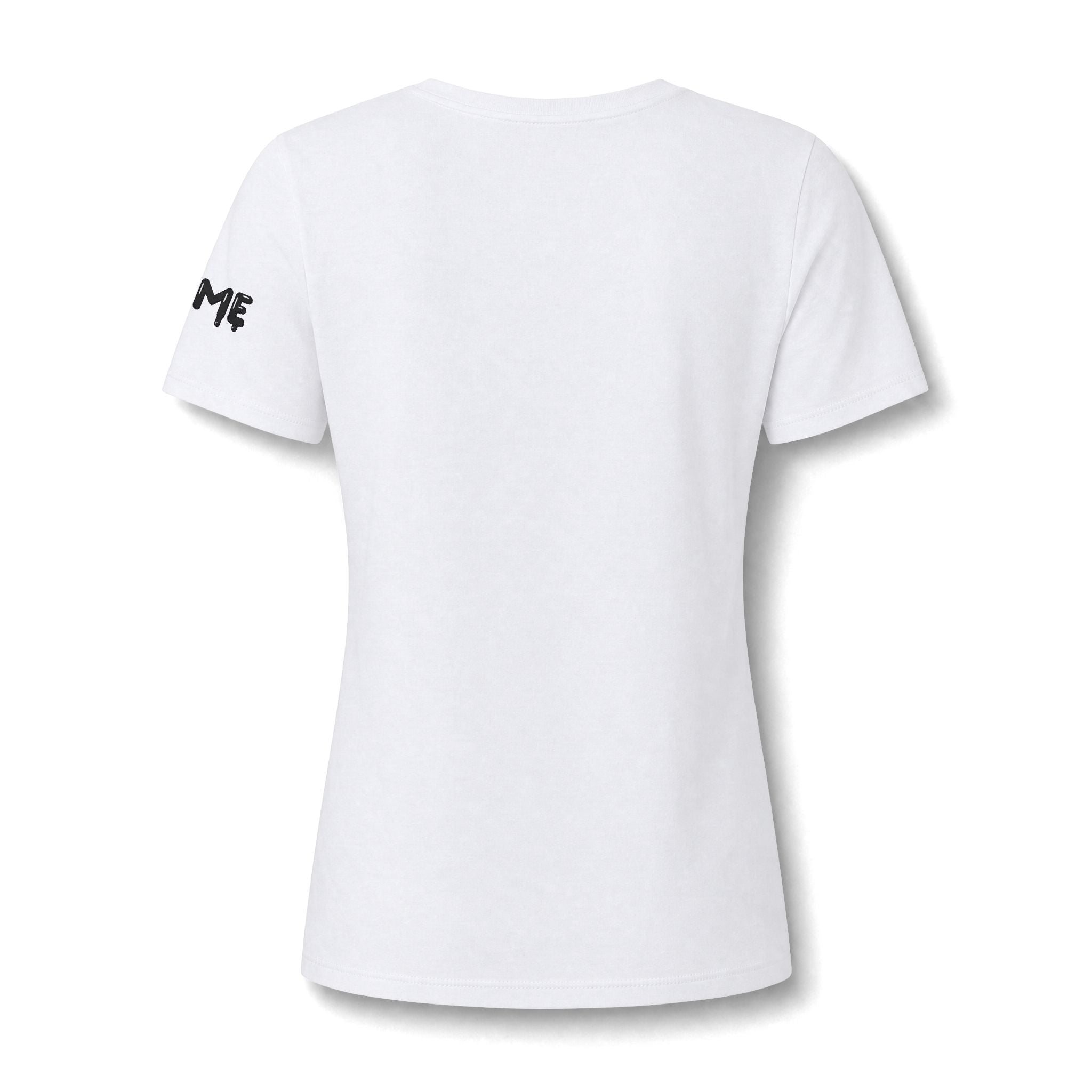 The Slime Shop Women's V-Neck Tee — White / Black Slime In 5