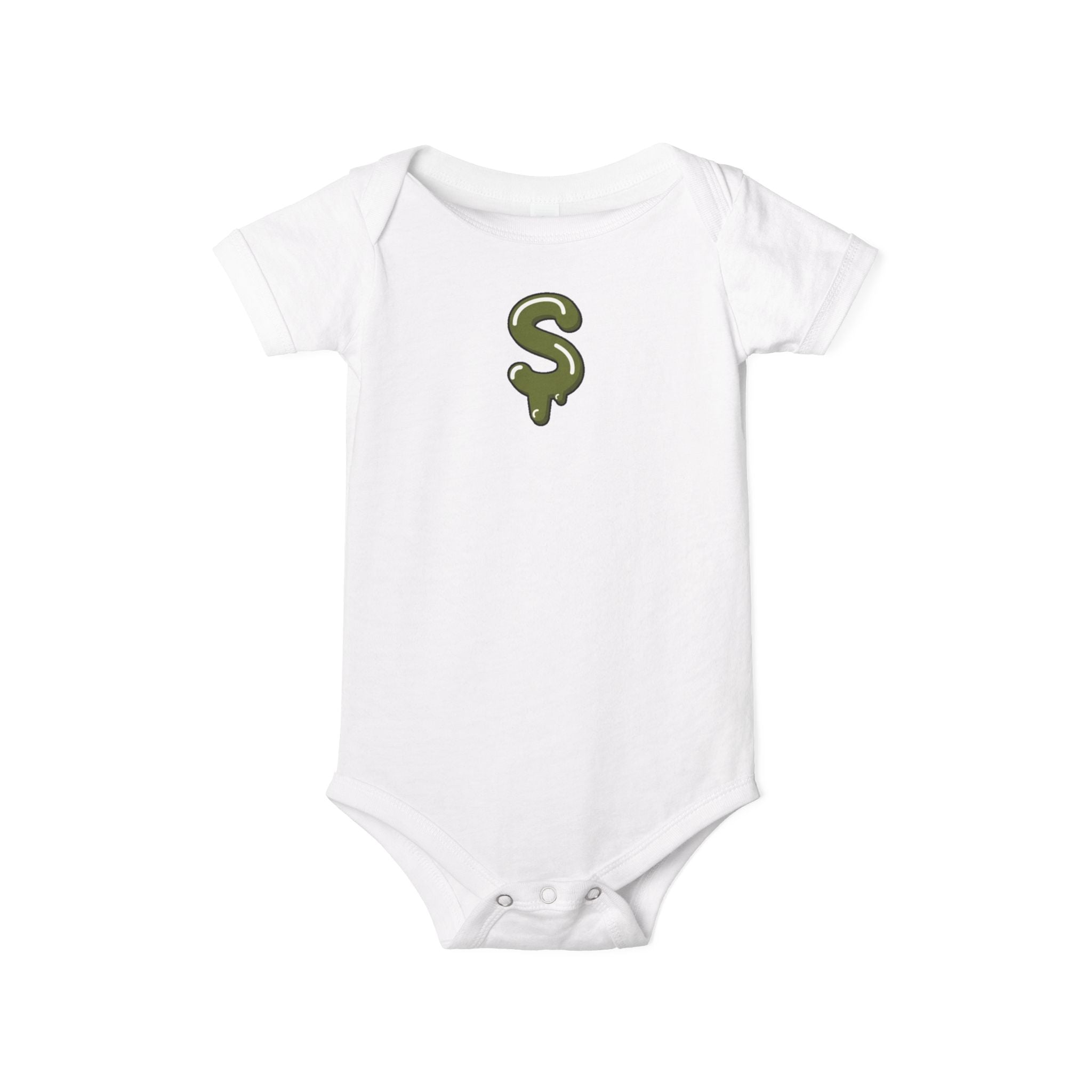 The Slime Shop Infant Jersey One Piece — Royal Blue / Military Green Slime Sircle
