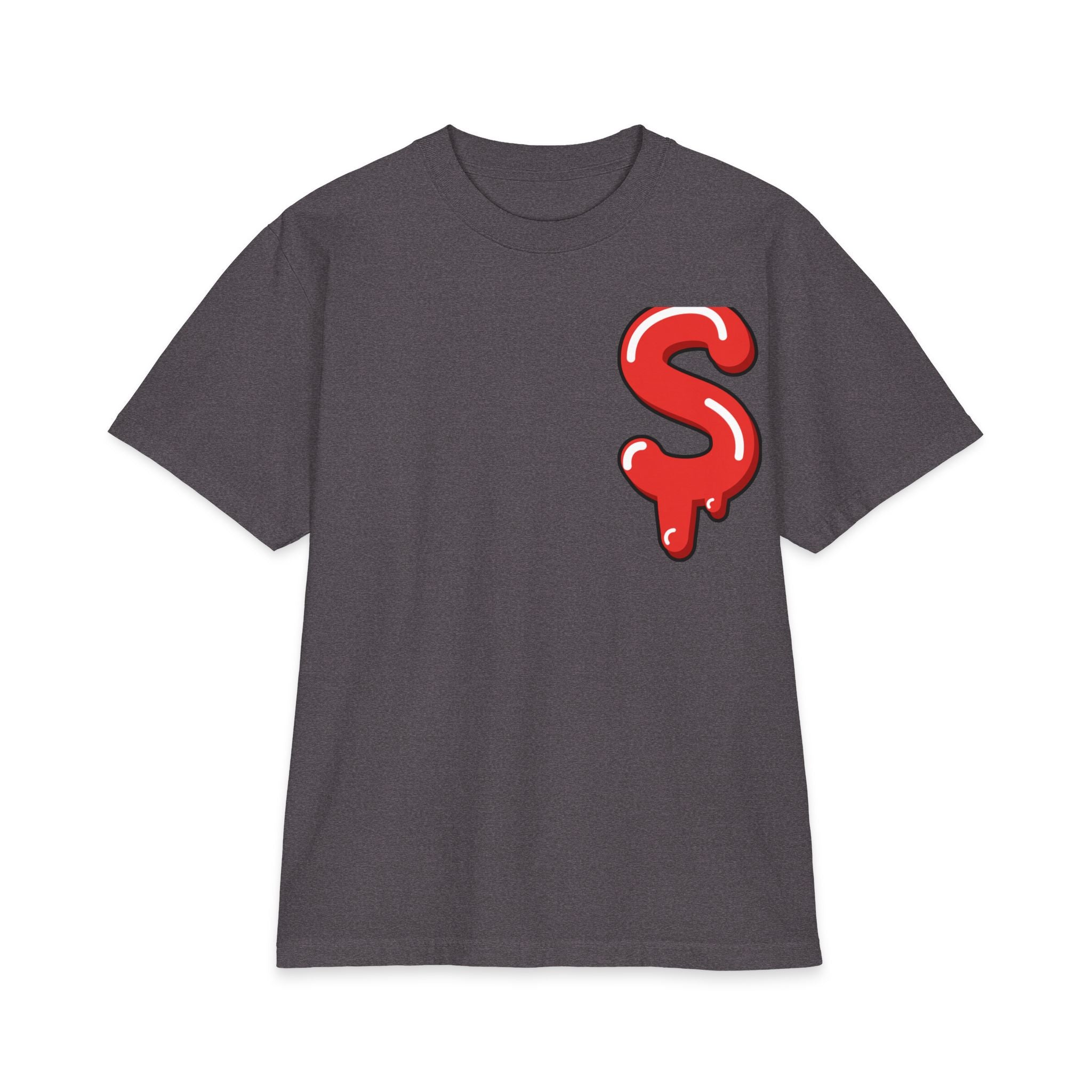 The Slime Shop Max Heavyweight Tee — White / Red Slime $