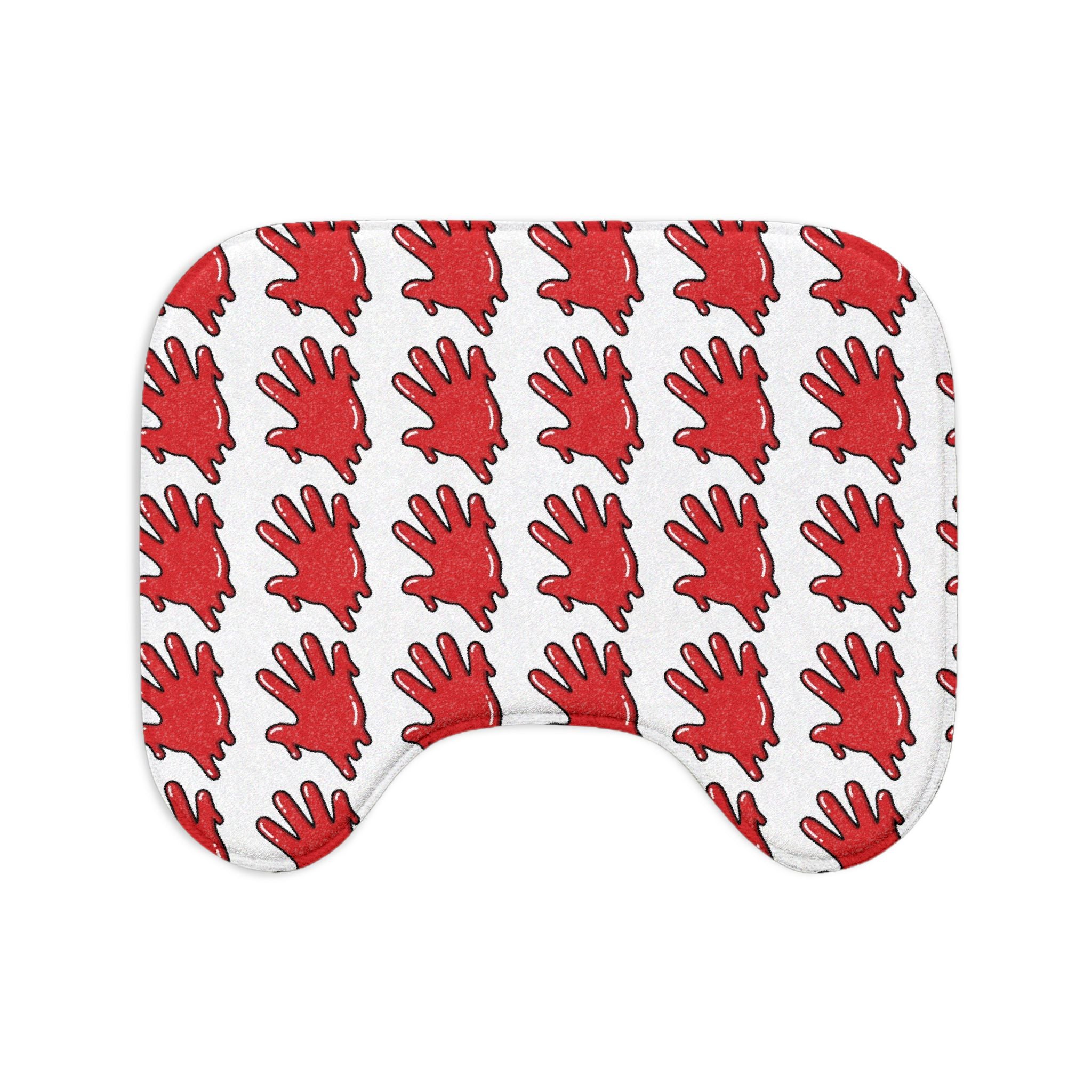 The Slime Shop Bath Mat 3-Piece Set — White / Red Slime S (AOP)