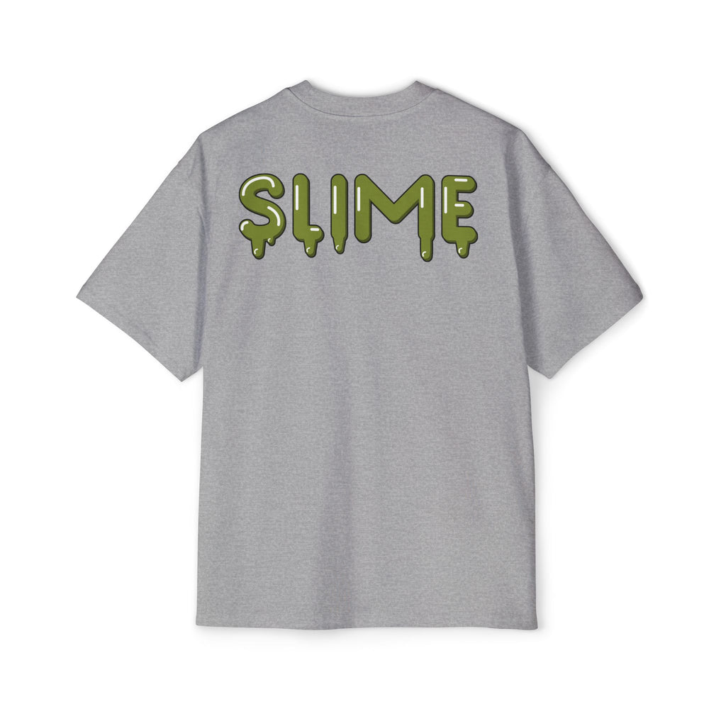 The Slime Shop Men's Oversized Tee — White / Olive SLIME