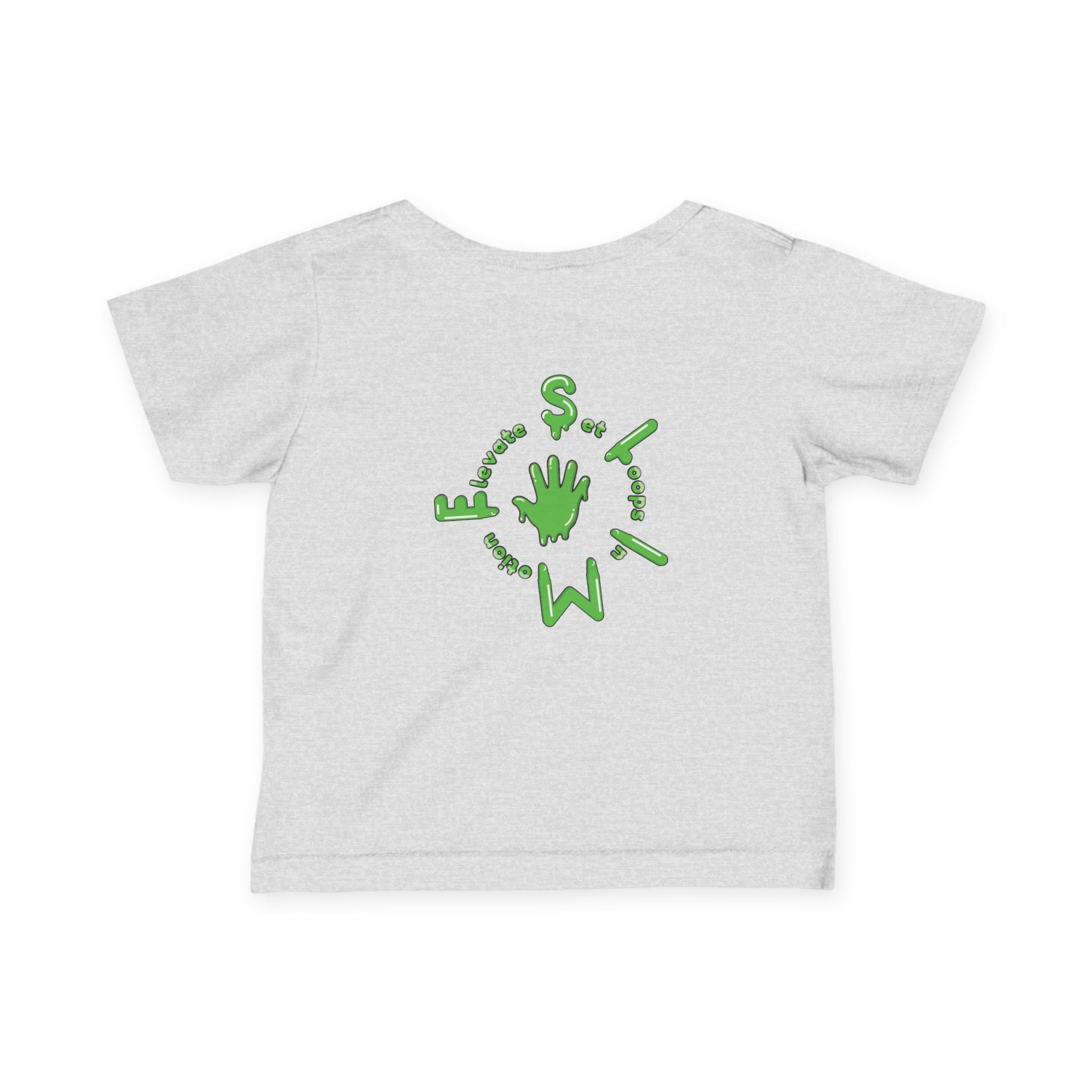 The Slime Shop Infant Fine Jersey Tee — Red / Green Slime Sircle