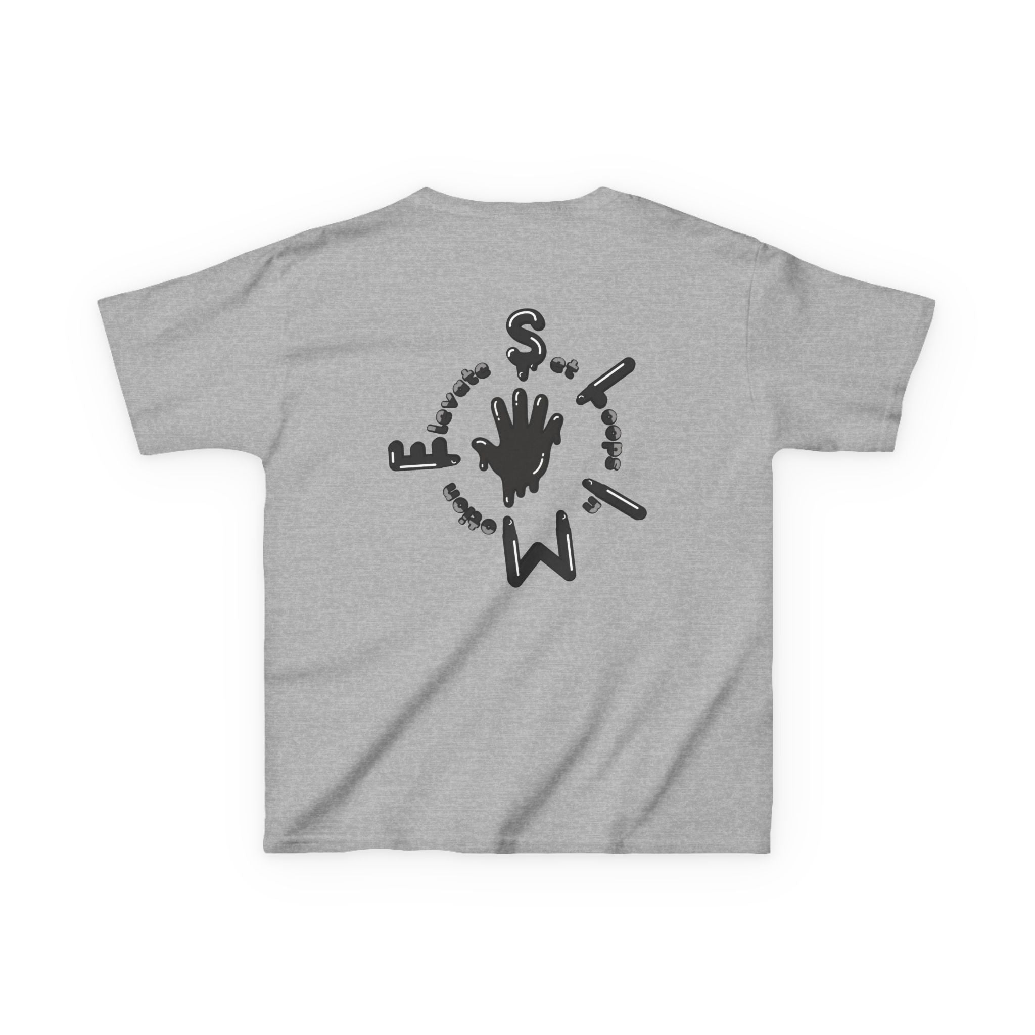 The Slime Shop Kids Tee — Grey / Black Slime Sircle