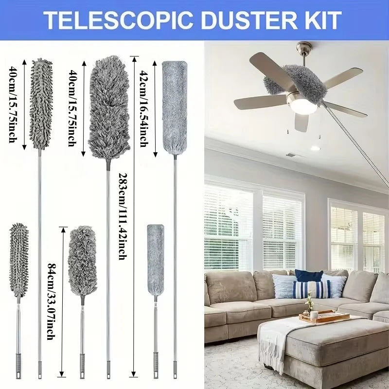 Extendable Microfiber Duster Kit