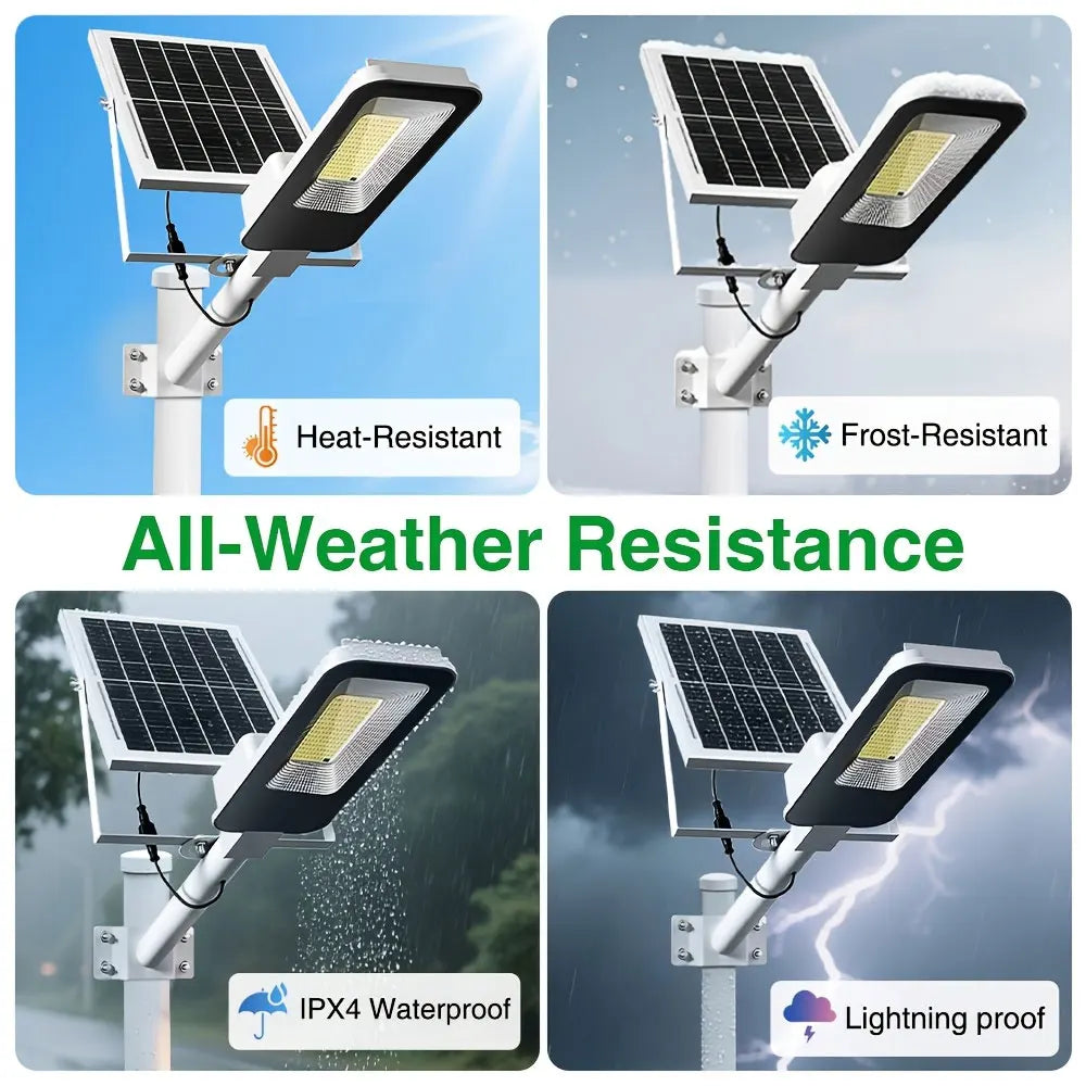 Solar landscape stake lights at night