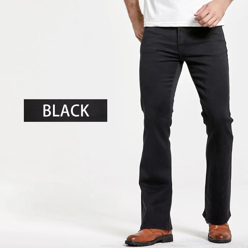 Men's bootcut flare jeans black wash