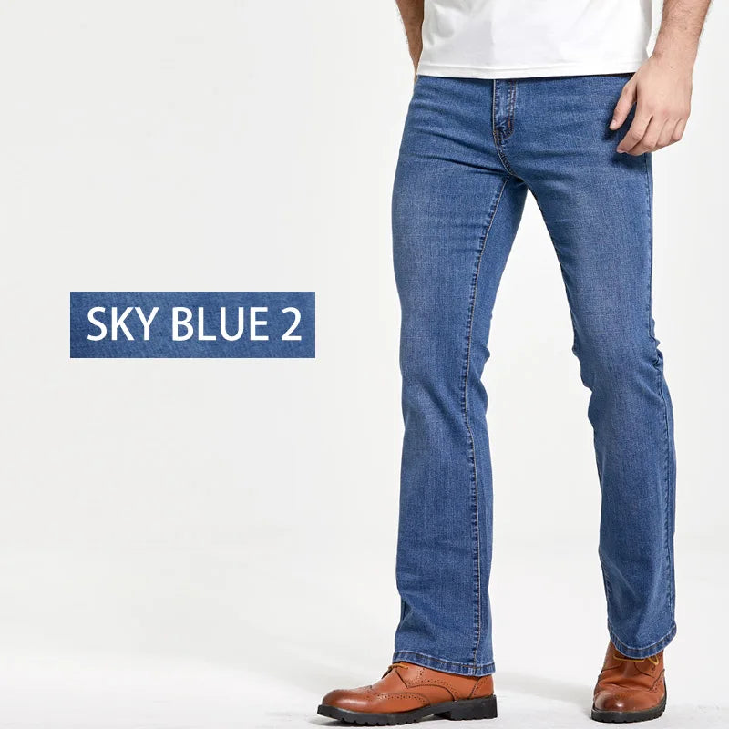 Men's bootcut flare jeans detail