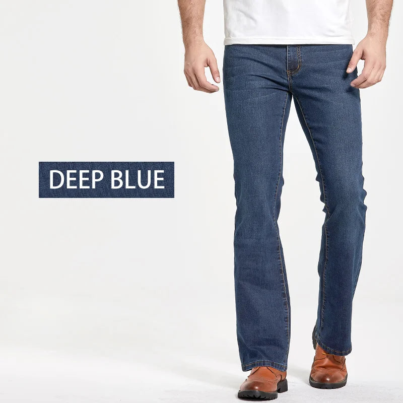 Men's bootcut flare jeans side view