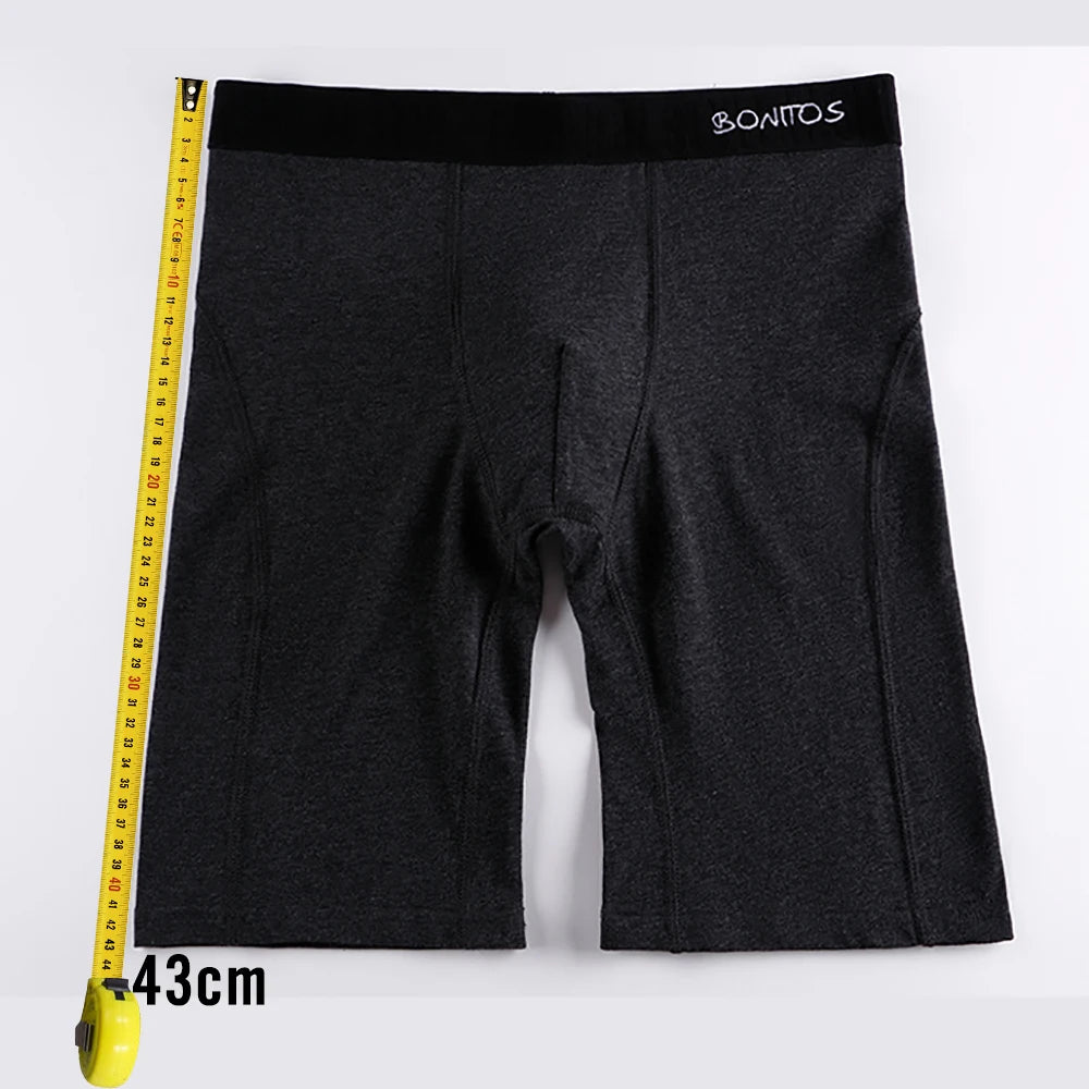Men's Long-Leg Boxer Briefs – 3-Pack Cotton