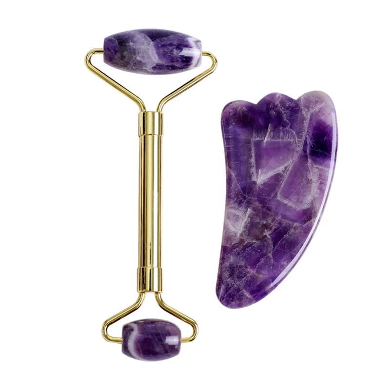 Jade Gua Sha & Roller Set