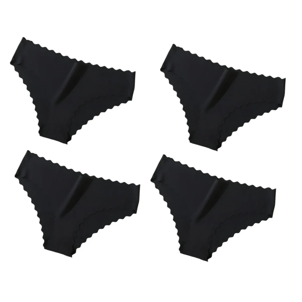 Women's Ice-Silk Briefs – 4-Pack Seamless Mid-Rise