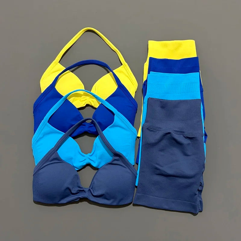 Seamless Scrunch 2-Piece Gym Set (Sports Bra + Leggings)