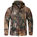 Camo hunting softshell jacket front