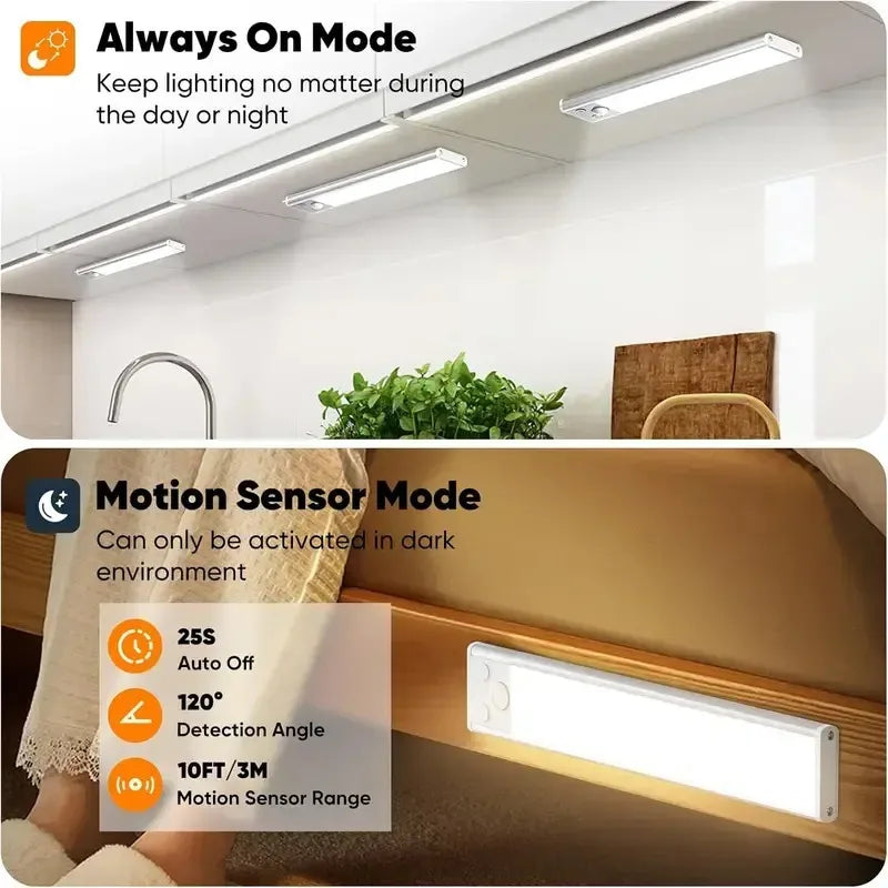 LED Motion Sensor Cabinet Light (Rechargeable)