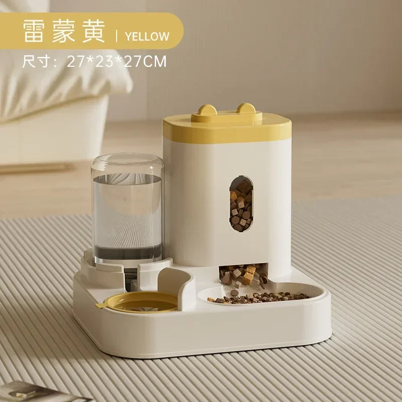 Pet Feeder & Water Fountain – Food Dispenser Bowl Set