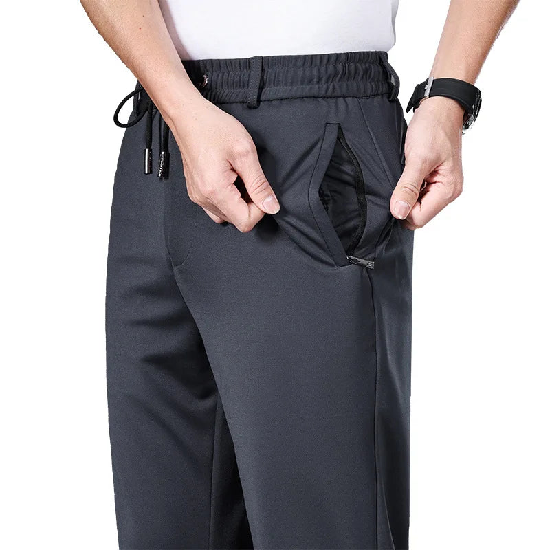 Men's Fleece-Lined Winter Pants – Plus Size to 10XL
