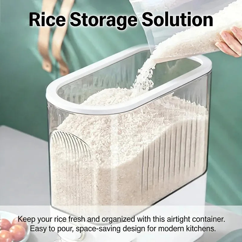 Rice dispenser in kitchen