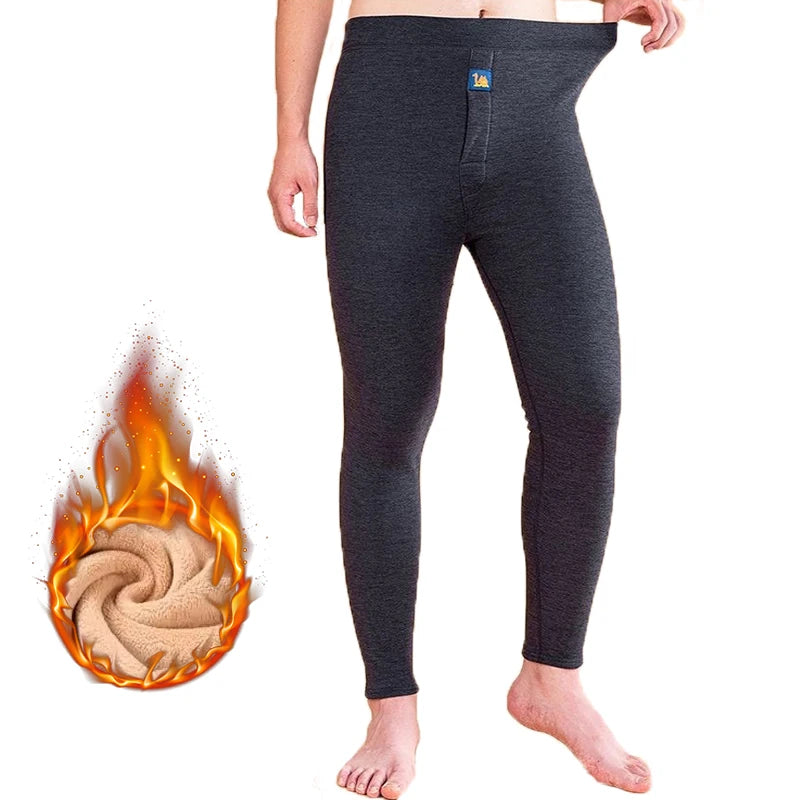 Men's Fleece Thermal Underwear – Warm Base-Layer Pants