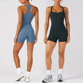 Ribbed Seamless Biker Short & Tank Set