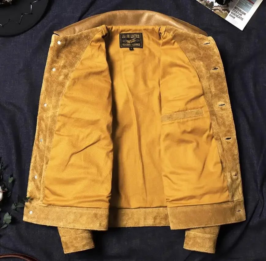 Faux Suede Western Trucker Jacket