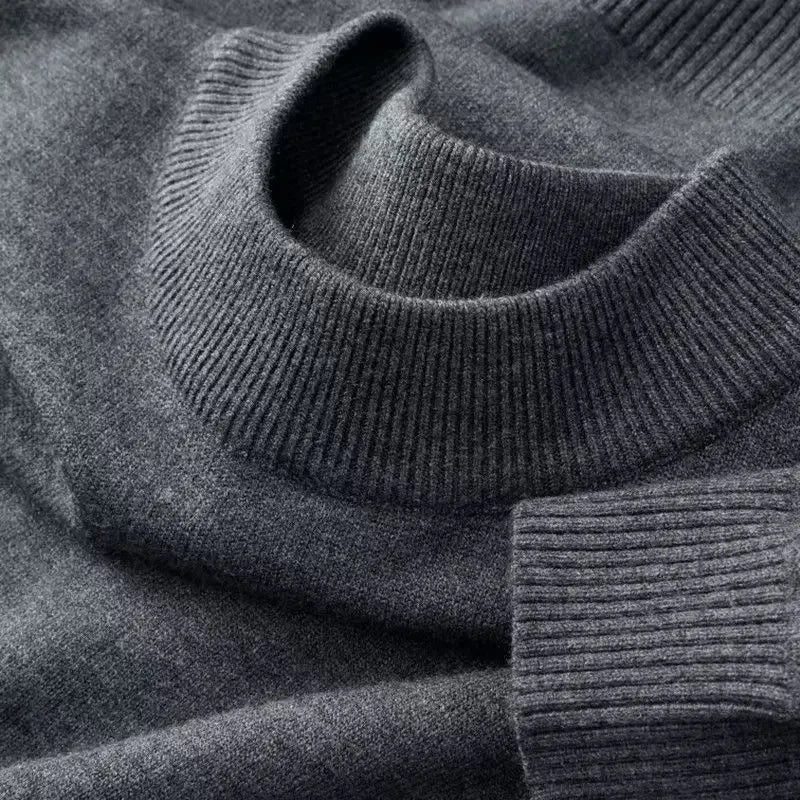 Men's Mock Turtleneck Sweater – Lightweight Knit Pullover