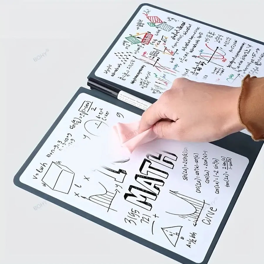 A5 reusable whiteboard notebook with pen