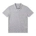 Men's Ribbed Knit Polo – Short-Sleeve Casual