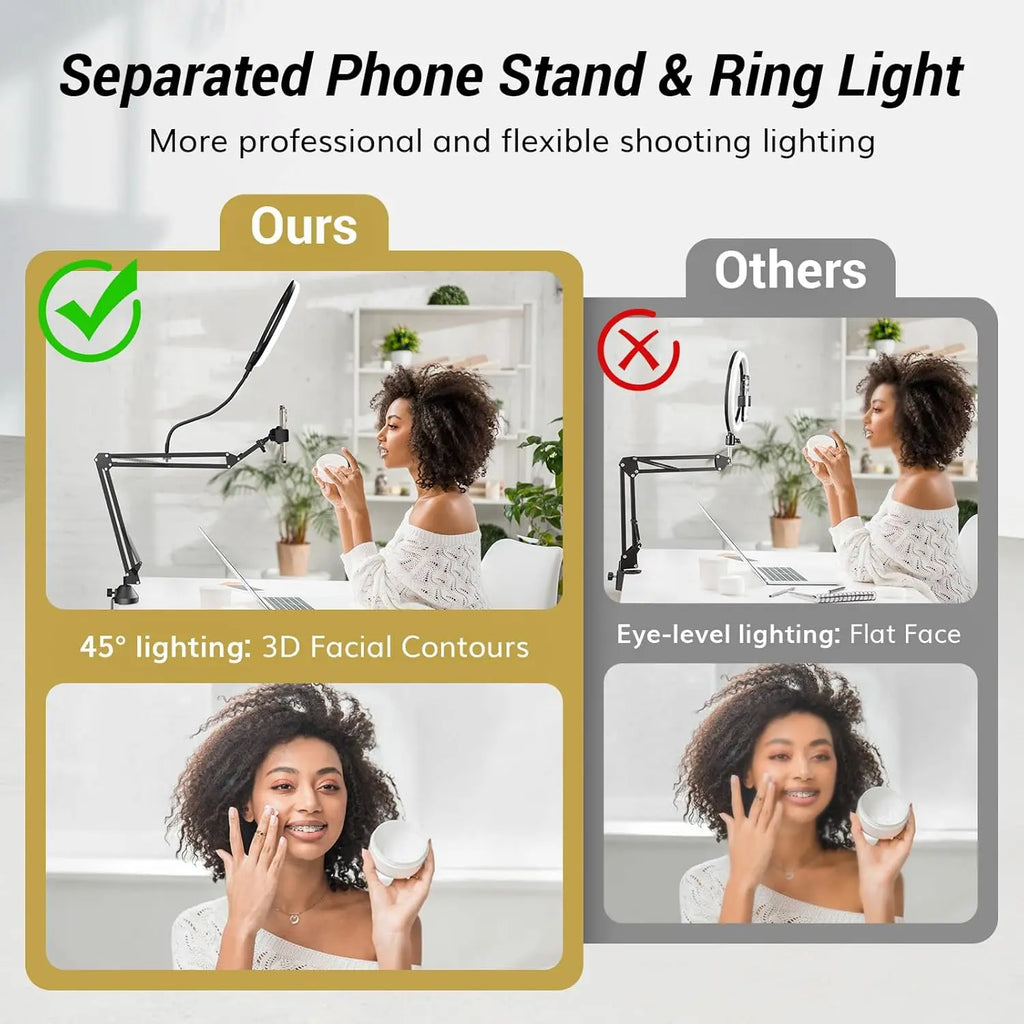 Phone Tripod with Ring Light