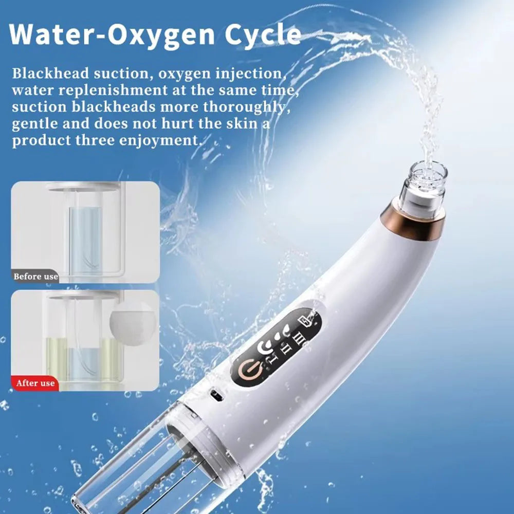 Rechargeable pore vacuum in use