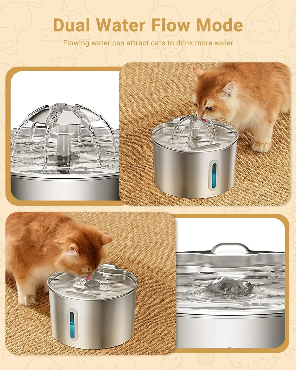 Stainless Steel Pet Water Fountain