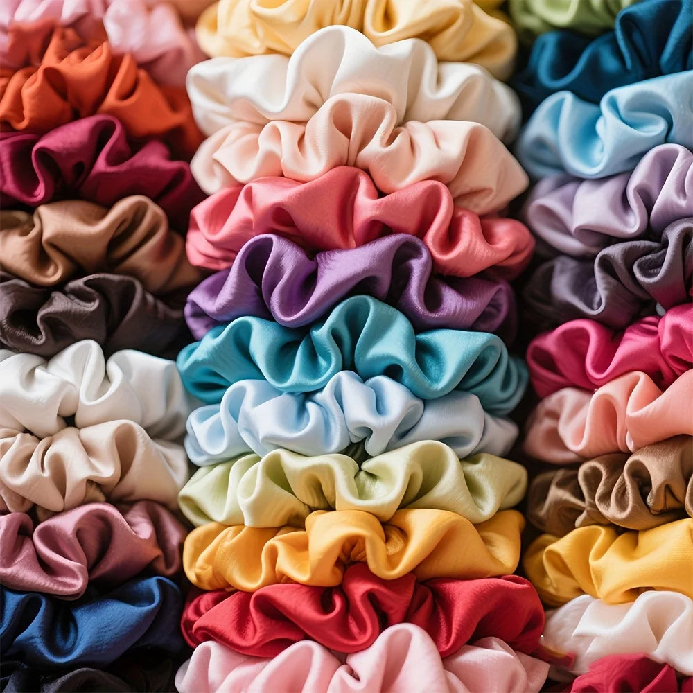 Satin Hair Scrunchies (Set)