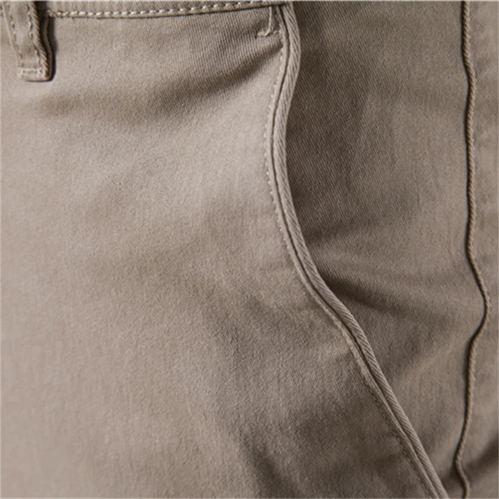 Men's Slim-Fit Trousers – Casual Cotton Pants