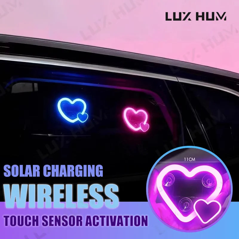 LED Heart Car Light